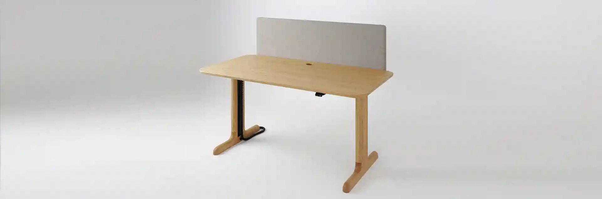 [Translate to english:] biurko dębowe podnoszone TUO, MILONI, kolor: natural, 160x80